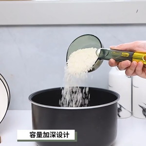 ⭐️【Local warehouse+COD】⭐Multi-Functional Rice Scoop With Clip Long Handled Plastic Spoon For Measuring Rice And Flour