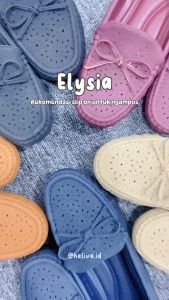 HELIVA ELYSIA Loafers Slip On Sepatu Kerja Motif Pita Sol 1cm HV2088