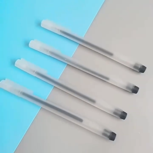 10-Pcs Gel Pen Set 0.5mm Black Ink - Versatile for School & Office - Sign Pen & Ballpen Features Combined