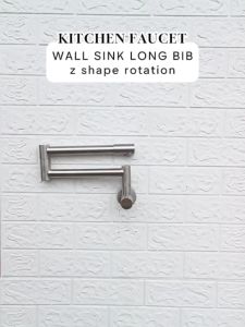MCPRO Plus Stainless Steel SUS304 Kitchen Faucet Z SHAPE ROTATION WALL SINK LONG BIB TAP - SSM589/SSMB590/GYSG698/GYSG699