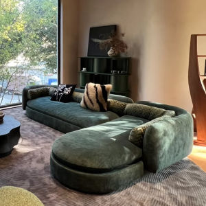 Modern Minimalist Luxury Velvet Sofa Creative Reception Couch Fabric Art Combination Sofa Soft Decoration Designer