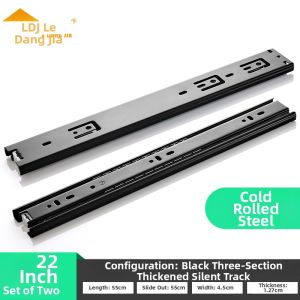 LEDANGJIA | Damping Stainless Steel Slides Three Sections Cabinet Accessories