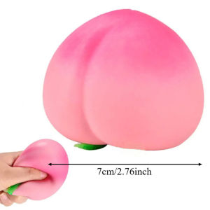 1~3Pcs Pink Juicy Peach Squishy Toy Anti-Stress Quick Rising Fruit Pinch Squeeze Stress Reliever Toys Fun Design Squeezable Gift