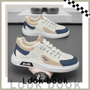 KDAShop สินค้าพร้อมส่ง รองเท้าผ้าใบแฟชั่นผู้ชาย เนื้ิอยาง กันลื่นแน่นๆเช็ดทำความสะอาดได้ง่ายมีให้เลือกกันถึง3สี หนุ่มๆห้ามพลาด จิ้มโล๊ด