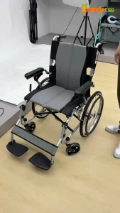 20In Foldable Wheelchair Lightweight Portable Travel Chair For Elderly & Disabled