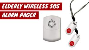 Elderly Wireless SOS Alarm Pager Portable Vibration LED Caregiver Alert System for Elderly Seniors Disabled Patients Home Hospitals Clinics