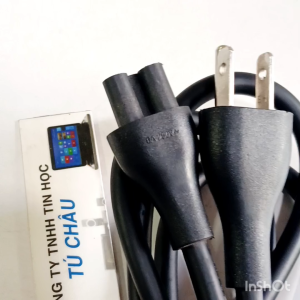 Cáp nguồn Adapter Laptop (Loại 3 lổ Hoa mai dài 1.5m - Loại TỐT) / Điện áp AC: 6A - 250V