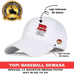 Topi Merah putih/Topi Baseball Merah Putih