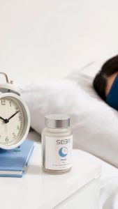 PM | SEEN | อาหารเสริมช่วยให้หลับลึก ผ่อนคลาย|สารสกัดธรรมชาติ | BananaExtract+Greentea+LemonBlam+Chamomile