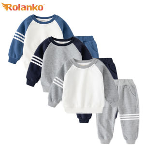 Rolanko 2Pcs Comfortable Sweatshirt Jogger Set for Boys (2-7 Years)