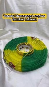 Lampion Gambar Lebaran Idul Fitri TAHAN AIR Outdoor Waterproof Lentera Ramadhan Warna Hijau Kuning