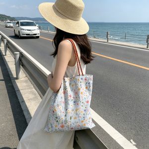 Embroidery Vintage Floral Style Large Capacity Canvas Bag
