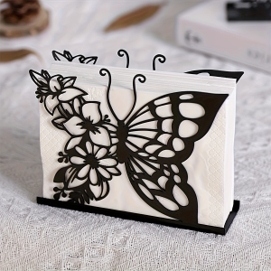 Butterfly Metal Napkin Holder Creative Desktop Tissue Holder Kitchen Table Decor Suitable for Restaurant Hotel Cafe