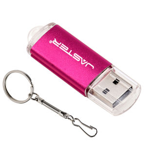 JASTER New Creative With Key Chain USB 2.0 Flash Drive 128GB 64GB 32GB 16GB 8GB 4GB 128MB Pendrive Fashion 9 Colors U Stick Gift