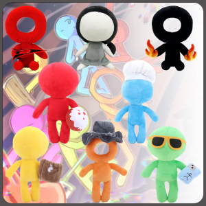 Bandai | New Alan Becker Gamer Yellow Chef Blue Influencer Green Baker Red Sheriff Second Coming Plush Toy Perfect for Fan Birthday Gifts