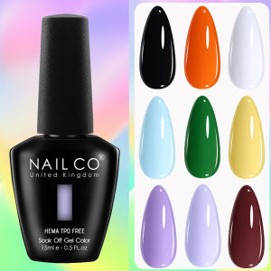 NAILCO 15ml Hema TPO Free Soak Off Gel Color 15ml UV Gel Nail Polish Vernis Nails Art Manicure Nail Semi Permanente Nail Glue