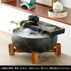 New Chinese Style Landscape Water Feature Desktop Decoration Ceramic Craft Business Office Tea Room Air Humidifier Gift