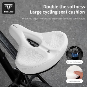 TOSUOD Mountain Bike Seat Wide And Thickened Design Breathable Shock Absorption Bicycle Saddle Soft And Comfortable Bike Seat