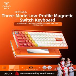 AULA | Triple Mode Low Profile Magnetic Switch Keyboard Gaming