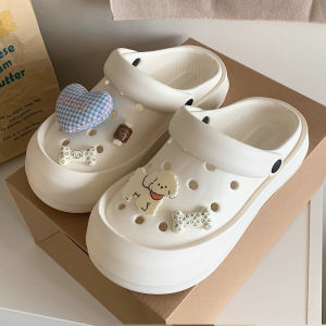 Cute Dog Hole Hole Shoes Womens Summer Outdoor Fashion Sandals Flat Bottom EVA Casual Slip-On Thong Flip Flops Beach Shoes