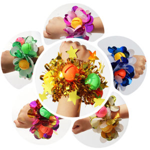 Dance Bell Wrist Flowers Childrens Performance Team Opening Ceremony Kindergarten Sports Meeting Props Ceramic Hand Bracelets