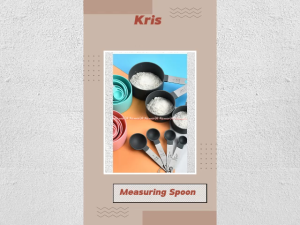 Kris Measuring Spoon Abu 4pcs Sendok Takar Ukur Tahan Panas Warna Biru Krischef Krisbow
