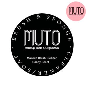 MUTO Makeup Brush  & Sponge Cleanser Soap with Cleaning Pad 100g