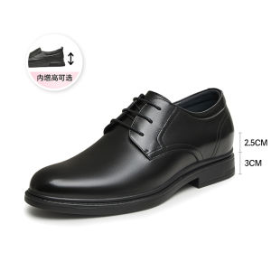 TATA Genuine Leather Derby Shoes Mens Formal Shoes Breathable Wedding Groom Shoes Business Office Low Heel round Toe Shoes