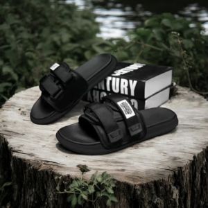 Sandal Slip Men & Women Fash Trendy Black