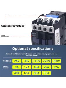 CHNT CJX2-1210 AC Contactor Normally Closed 24V 36V 220V 380V AC Electrical Control Low Voltage Contactors from Zhejiang