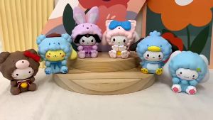 Mô hình 6 nhân vật Kuromi My Melody Purin Pochacco Cinnamoroll Hello Kitty Sanrio dễ thương