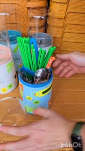 Tempat Sendok Garpu ARIANA 3 Sekat Wadah Sendok Serbaguna Food Grade Premium Quality GBU