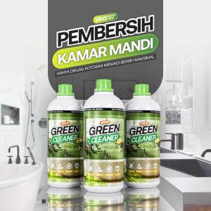 ISI 3 MURAH GREEN CLEANER BONUS KUAS DAN SARUNG TANGAN | 3000 GRAM | PEMBERSIH KAMAR MANDI DAN TOILET