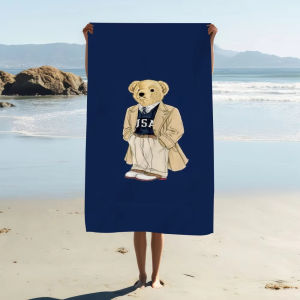 Fashion P-polo Bears Printed Towel Pool Beach Portable Quick Fast Dry Sand Outdoor Swimming Travel Blanket Thin Mat Bath Towels