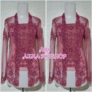 atasan kebaya pesta kebaya kutubaru maroon free longtorso