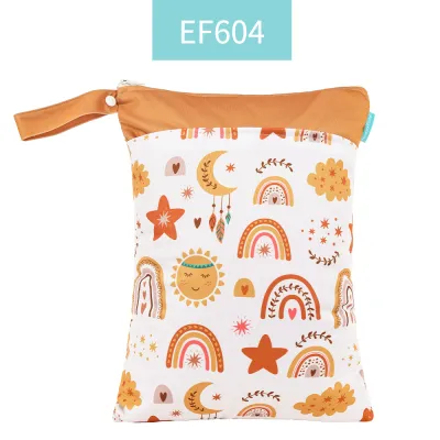 Happyflute Wetbag For Baby Diapers Nappies Waterproof Reusable Diaper Bag With Two Zipper 30cmx40cm