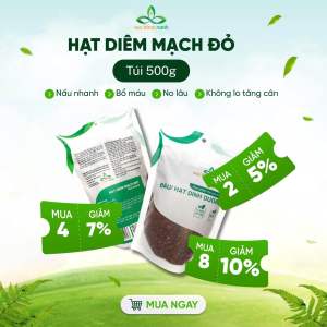 Quinoa Đỏ Peru 500g Sức Khỏe Xanh – Hạt Cao Cấp Tự Nhiên -Hỗ Trợ Giảm Cân - Ăn Kiêng Healthy - Ít calo