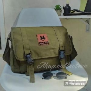 Tas Selempang Kanvas Migdi Bag/Tas Selempang Kanvas Pria Wanita Disro