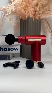 【FYP】MassageGun Deep Tissue Percussion Muscle Massager Hand Held Deep Tissue Massage 4 Massage Heads and 6 Adjustable Speed