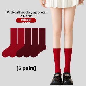 JIFANPAUL | Red Lucky Year Jk Over Knee Socks