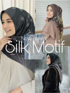 Terbaru Hijab Motif Silk Realpict Segi Empat Terlaris Kerudung Kode A-P Terbaru 2022 By Izzara