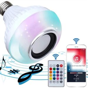E27 Bluetooth Âm Nhạc Loa Bóng Đèn RGBW Âm Trần DJ Disco Ánh Sáng Có Điều Khiển Từ Xa Cho Gia Đình Phòng Khách Giai Đoạn 85-265V