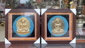 Tranh Phật Thích Ca Bằng Đồng Và Mạ Vàng 24K 50x50cm