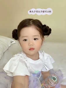 【VanHariacc】วิกผมเด็กคลิปผมสาวโบว์ลูกผมตากิ๊บน่ารักวิกผมอุปกรณ์ผม