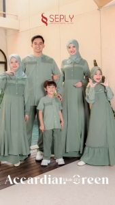 Seply Sarimbit Keluarga Terbaru / Accardian Green / Fashion Muslim Lebaran 2025