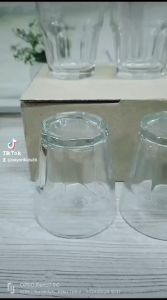 gelas kopi mini transparan 905T isi 6