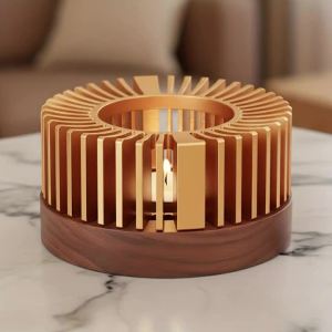 Bình Giữ Ấm Trà Bằng Hợp Kim Nhôm & Gỗ Dùng Được Trong Nhà Và Ngoài Trời - Làm Nóng Trà Cà Phê Sữa & Thức Ăn