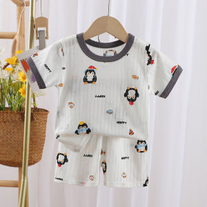 DUOLANMAO | Short Sleeve Sleepwear Set for Children Cotton Light Summer