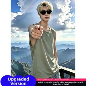 CHENMU | Summer Light Weight Loose Large Collar Sleeveless T-Shirt Vest