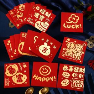 YESPERY 6Pcs Small Red Envelopes Lucky Coin Envelopes Mini Hongbao Red and Gold Lucky Money Bag 2026 New Year Angpao 4.5cm
